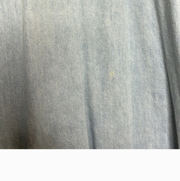 Vintage 90s Boho Fringe Western Rodeo Studded Cotton Denim Button Up Blouse - Picture 6 of 7